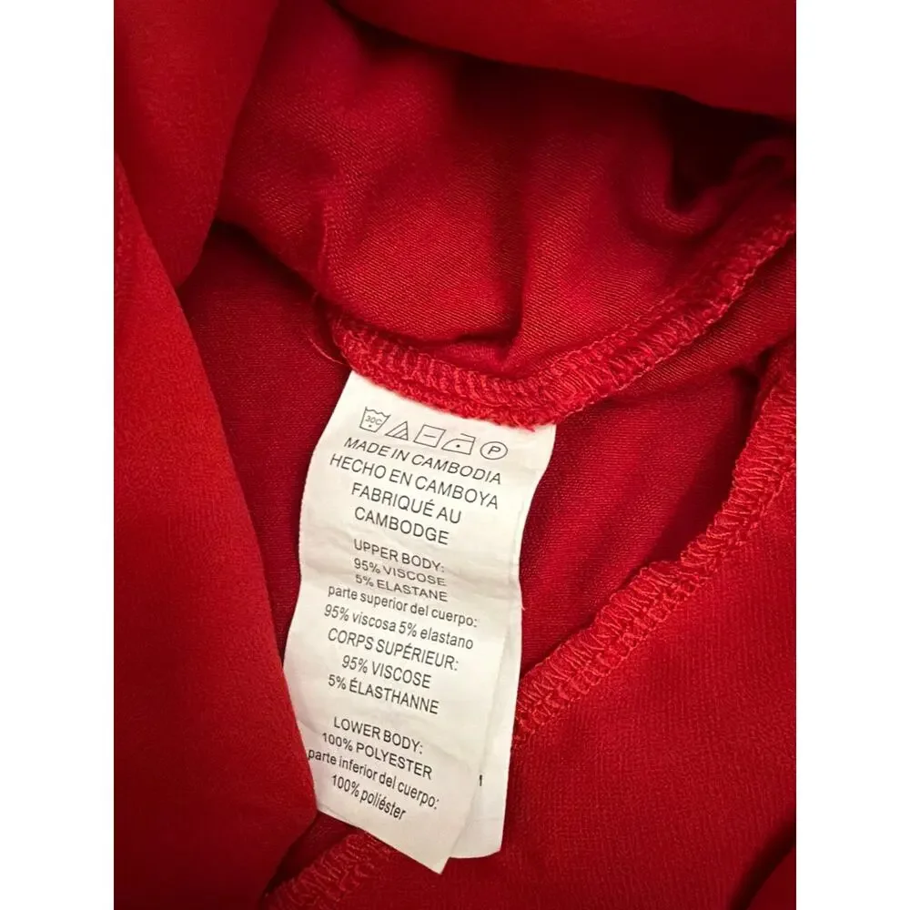 Michael Kors Red Basic Layered Loose Sleeveless Tank Top Size Small